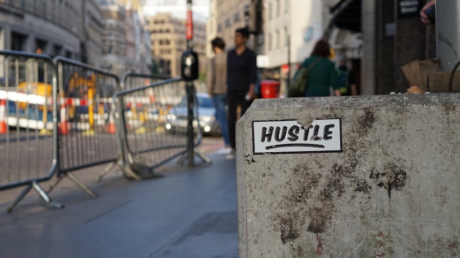Photo hustle culture treadmill