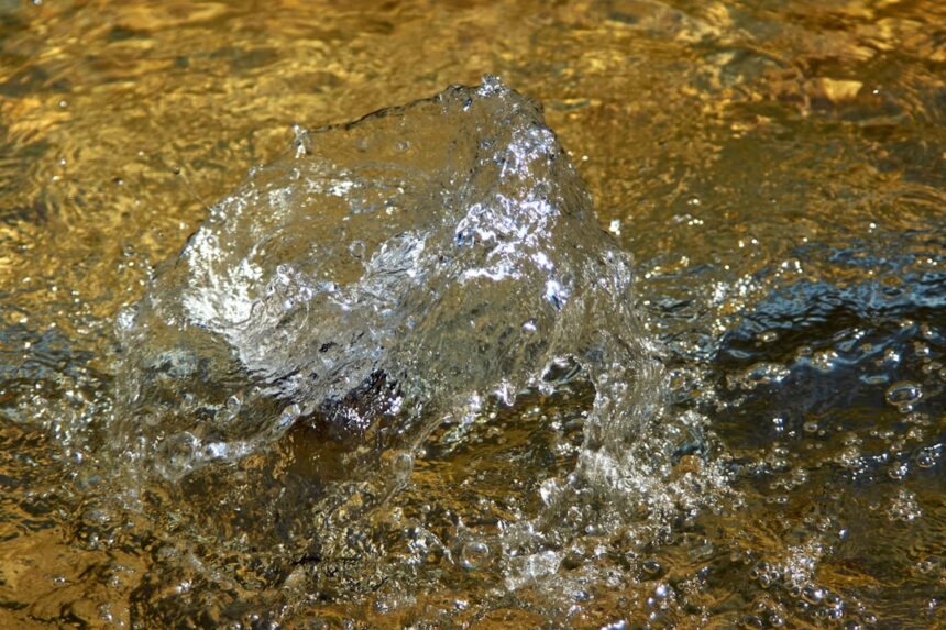 Photo cold water face splash